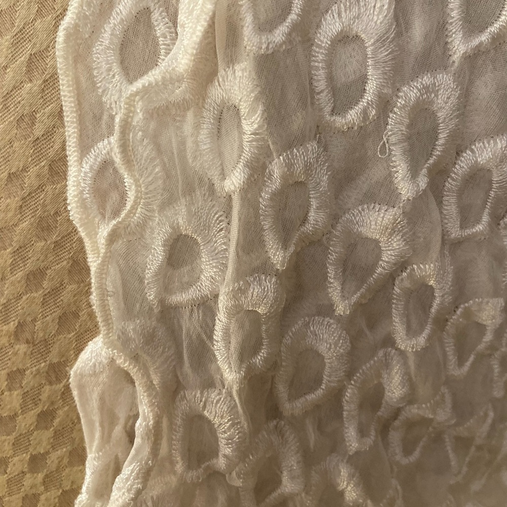 For Love & Lemons Silk Embroidered Shawl, Size Small - Picture 9 of 12